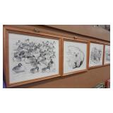 4 - S.TODD COATS  FRAMED SIGNED NUMBERED PRINTS