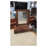 CHEST OF DRAWERS MAHOGANY TOP BOX & MIRROR