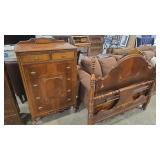 DEPRESSION 6 DRAWER CHEST OF DRAWERS W/ BRASS