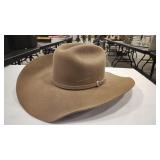 JUSTIN BENT RAIL 7X SZ. 71/4 HAT, BOX & EXTRA BAND