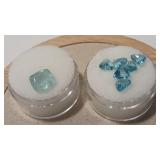 3 CTS AQUAMARINE & 3.95 CTS BLUE TOPAZ