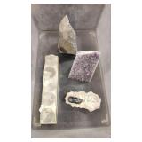 GRAPE AGATE CLUSTERS AND GLOBE CRYSTALS