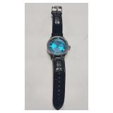 STAUER 28997 MENS WRIST WATCH W/ LEATHER BAND