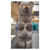 CHAINSAW SIGN HOLDER BEAR T. ABBRESCIA