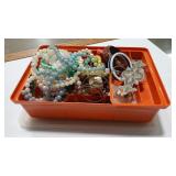 COSTUME JEWELRY & TUPPERWARE  STYLE BOX