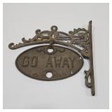 WELCOME/GO AWAY CAST IRON DOOR SIGN