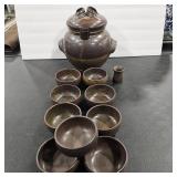 DAVIS POTTERY TUREEN & BOWLS