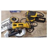 DEWALT GRINDER AND PALM SANDER