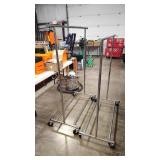 2 METAL ROLLING CLOTHES RACKS