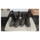 2 PAIRS OF WORK BOOTS