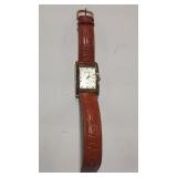STAUER 26694  MENS WRIST WATCH W/ LEATHER BAND