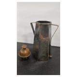 BENEDICT KARNAK 1920'S BRASS VASE & TEMPLE BELL