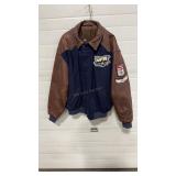2001 NFR LEATHER AND WOOL VARSITY JACKET