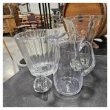 IMPERIAL LEAD CRYSTAL ICE BUCKET & CLEAR GLASS