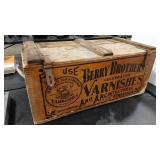 BERRY BROS. VARNISHES WOOD VTG CRATE