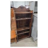 OAK 4 SHELF ADJ BOOKCASE DEPRESSION STYLE