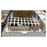 ANTIQUE METAL WALL HANGING BASKET & MISC ITEMS