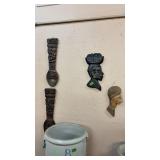 GROUP OF 4 WOOD CARVINGS