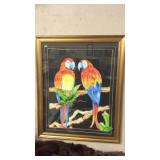 SIGNED WATERCOLOR PARROT PAINTING