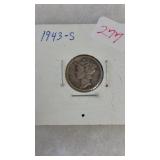 1943-S SILVER MERCURY DIME