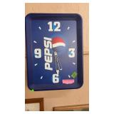 PEPSI COLA CLOCK W/ BROKEN MOVEMENT