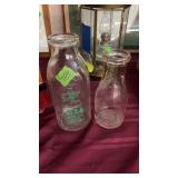 2 ANTIQUE MILK BOTTLES