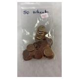 50 WHEAT PENNIES