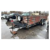 2008 HOMEMADE TANDEM AXLE 20' FLATBED TRAILER