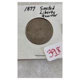 1877 SEATED LIBERTY QUARTER