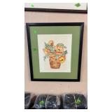 FLORAL WATERCOLOR PAINTING, 18'X20'