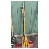 BROOMS, SPUD FORK, RAKE & SNOW SHOVEL