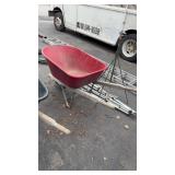 RED CONTRACTOR'S WHEEL BARROW