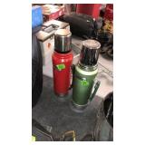 RED STANLEY THERMOS & GREEN STANLEY THERMOS