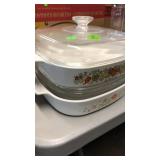 2 BAKING DISHES W/ LIDS