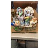 GROUP OF OCCUPIED JAPAN ITEMS- LAMP, FIGURINES &