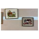 2 NEEDLE WORK PICTURES
