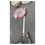 ROLL OF RED PIPE & DRYWALL SQUARE