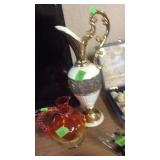 AMERINA GLASS PITCHER & FANCY PITCHER