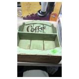 VINTAGE WOODEN COFFEE SHELF