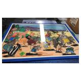 PENCIL SKETCH CARTOON PICTURE, WOODEN SHAMROCK