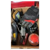 GROUP W/ FLASHLIGHT, HEAD LAMP, GLOVES, AIR CHUCKS