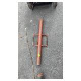 RED STEEL FENCE POST POUNDER