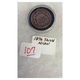 1876 SHIELD NICKEL