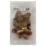 100 WHEAT PENNIES