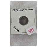 1847 SEATED LIBERTY DIME