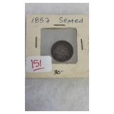1857 SEATED LIBERTY DIME
