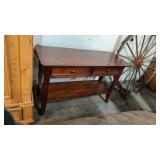 MAHOGANY SOFA TABLE W/ 2 DRAWRS 46'X18'X30'