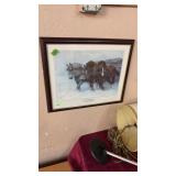 WORK HORSE PRINT SIGNED BY C. CUMMINGS