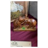 WOOD CARVED ELEPHANTS