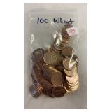 100 WHEAT PENNIES